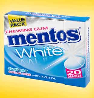Cashback Mentos Gum White 100% remboursés sur myShopi