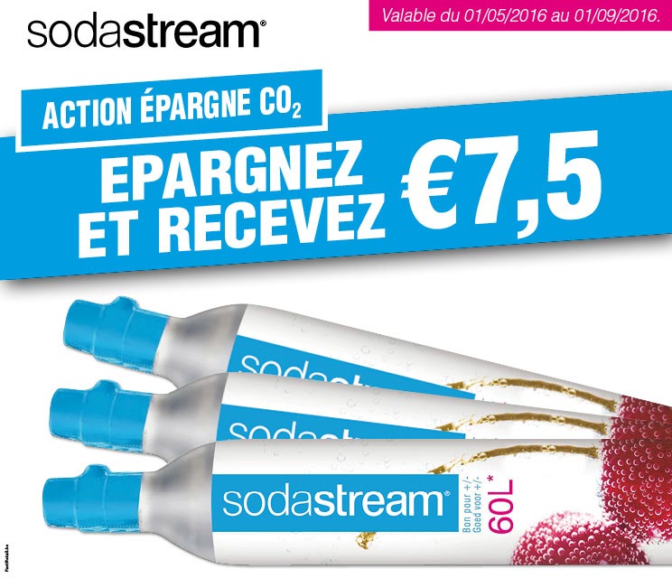 Cashback Action épargne Sodastream €7,5 Remboursés sur myShopi