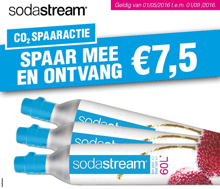 Sodastream Spaaractie €7,5 Terugbetaald cashback op myShopi