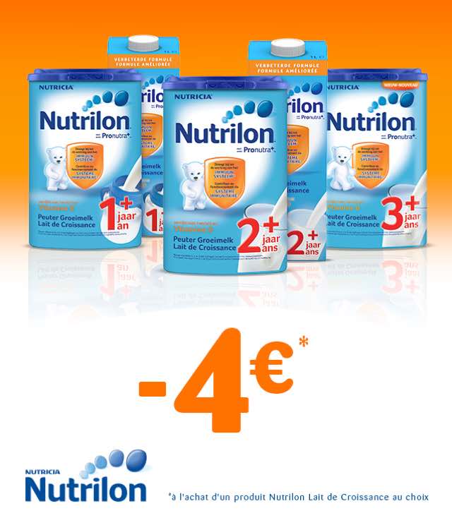Cashback Nutrilon Lait de Croissance 4€ Remboursés sur myShopi
