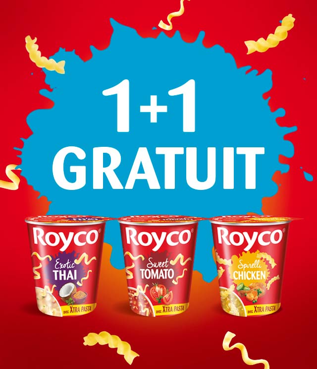 Cashback Royco en cup avec Xtra Pasta 1+1 gratuit sur myShopi