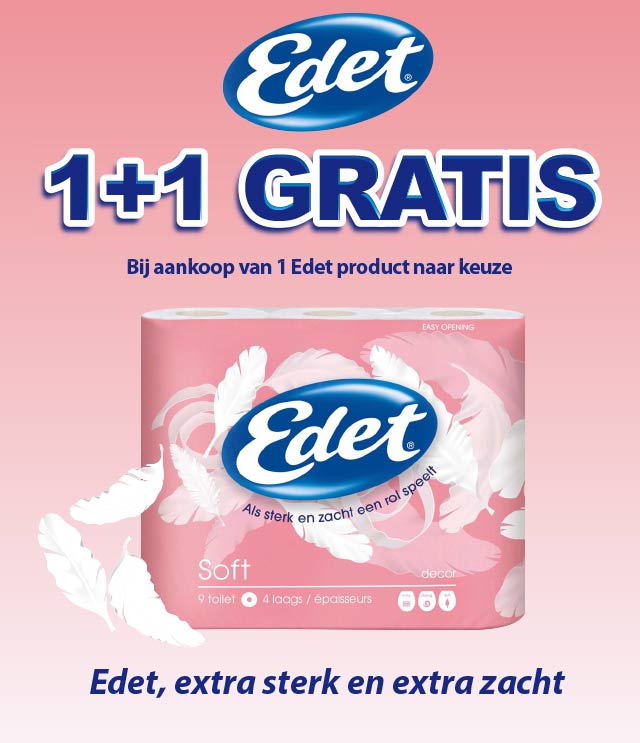 Edet toiletpapier 1+1 Gratis cashback op myShopi