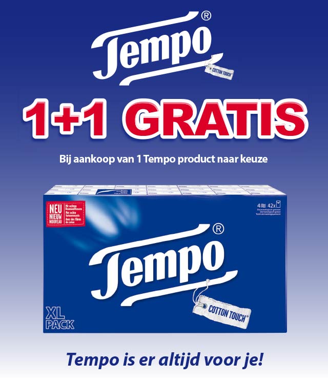 Tempo zakdoekjes 1+1 Gratis cashback op myShopi