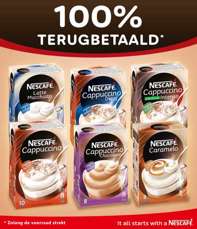 NESCAFÉ Cappuccino 100% Terugbetaald cashback op myShopi