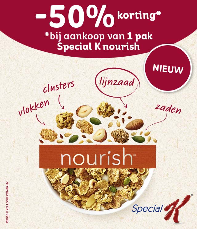 Kellogg's Special K nourish 50% Terugbetaald cashback op myShopi