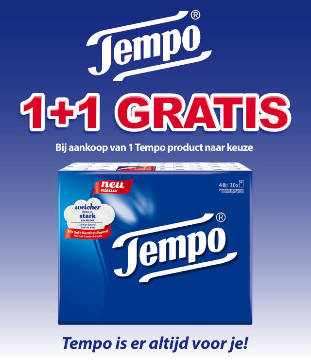 Tempo zakdoekjes 1+1 gratis cashback op myShopi