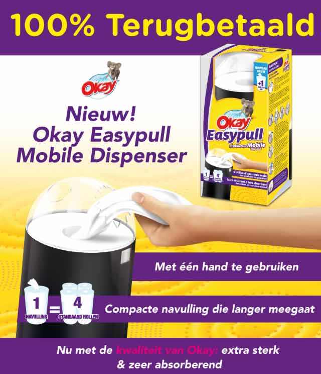 Okay Easypull Mobile Dispenser 100% Terugbetaald cashback op myShopi