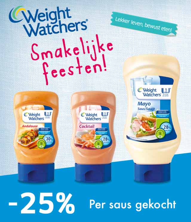 Weight Watchers Sauzen -25% per saus cashback op myShopi