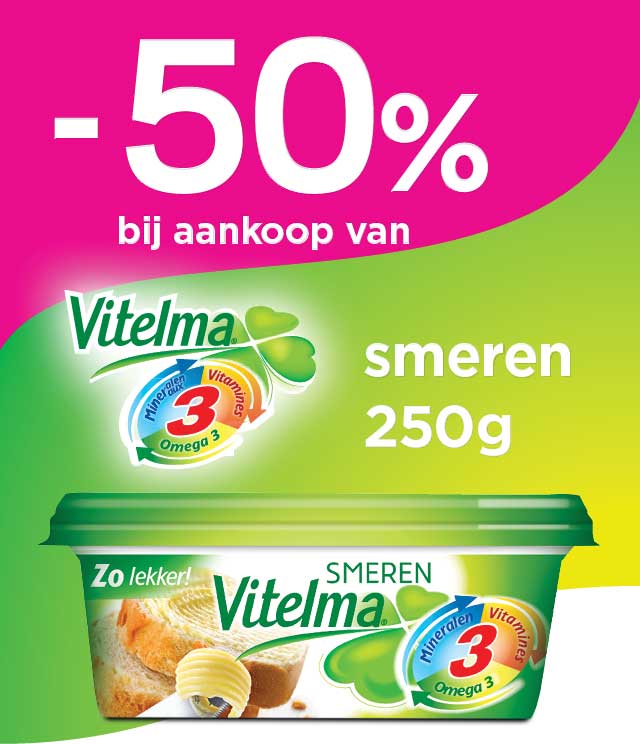 Vitelma Smeermargarine 50% Terugbetaald cashback op myShopi