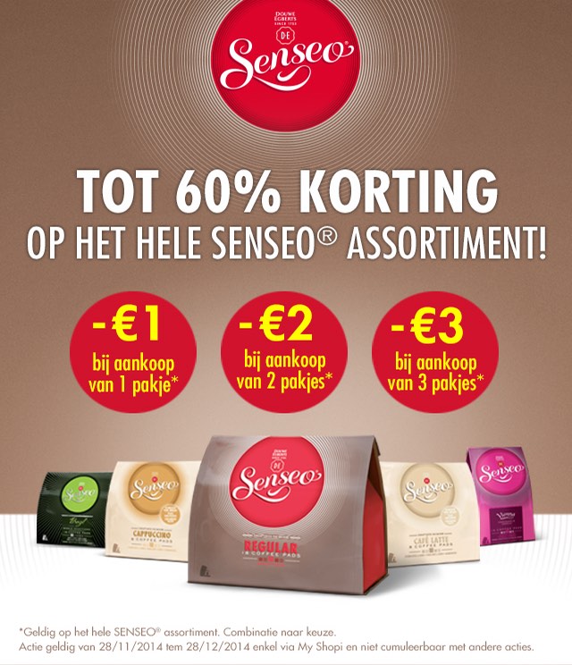 SENSEO® Tot 60% Korting cashback op myShopi