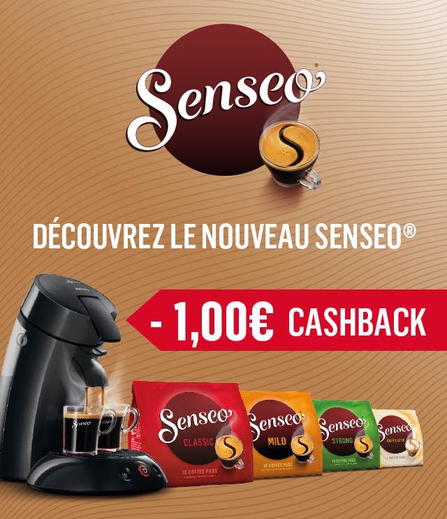 Cashback SENSEO® 1€ Remboursé sur myShopi