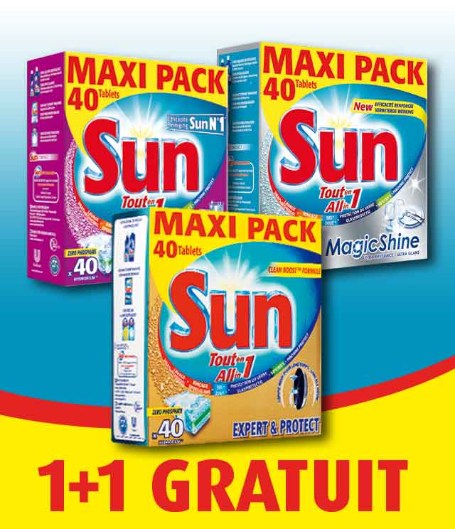 Cashback Sun 1 + 1 Gratuit sur myShopi