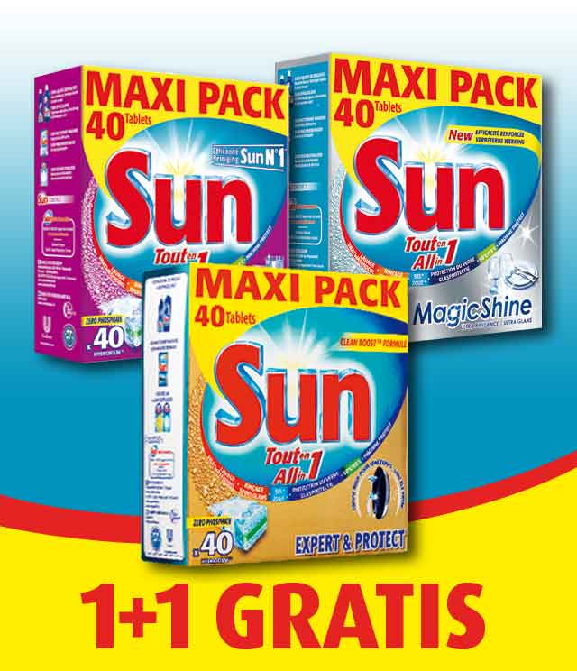 Sun 1 + 1 Gratis cashback op myShopi