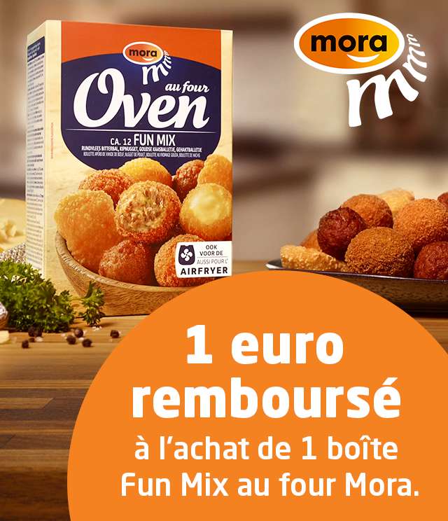 Cashback Fun mix au four de Mora 1€ remboursé sur myShopi