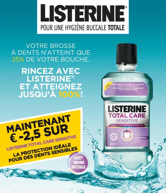Cashback Listerine Total Care Sensitive 2,50€ Remboursés sur myShopi