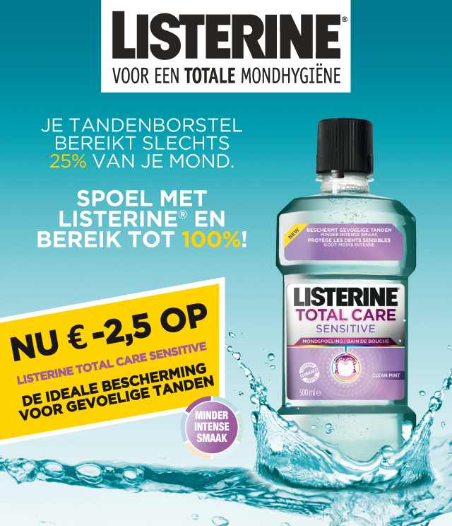 Listerine Total Care Sensitive 2,50€ Terugbetaald cashback op myShopi