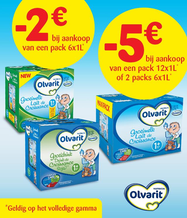 Olvarit groeimelk 2€ of 5€ terugbetaald cashback op myShopi