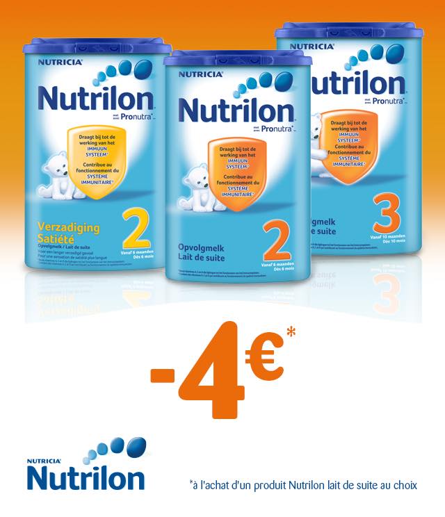 Cashback Nutrilon - Lait de suite 4€ Remboursés sur myShopi