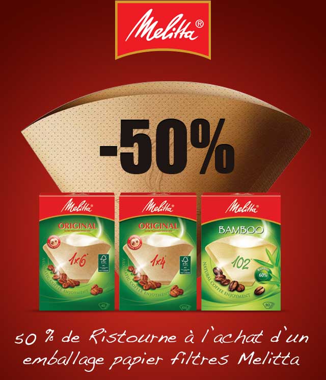 Cashback Melitta Remboursé 50% sur myShopi