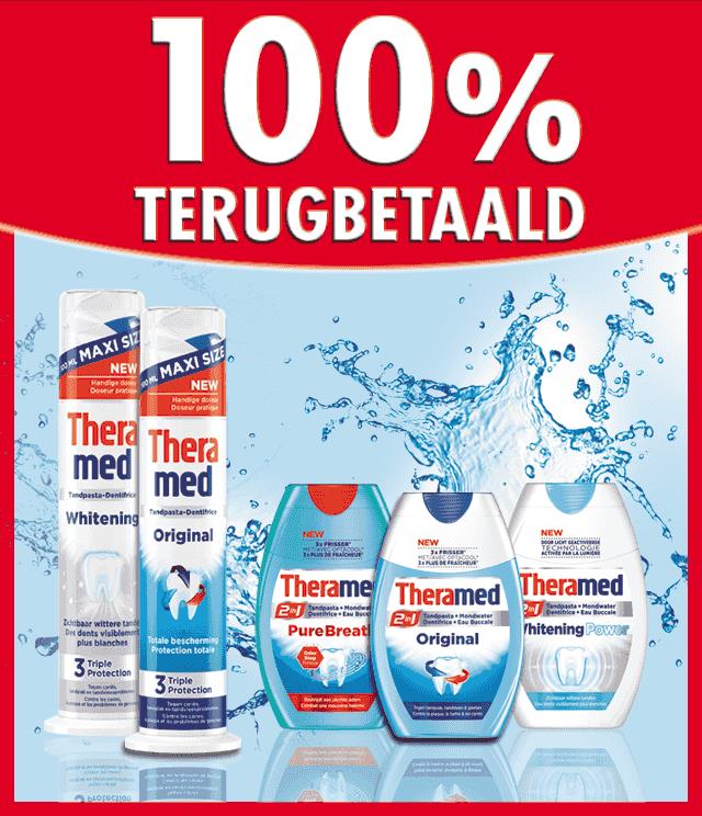 Theramed dispenser & 2in1 tandpasta 100% Terugbetaald cashback op myShopi