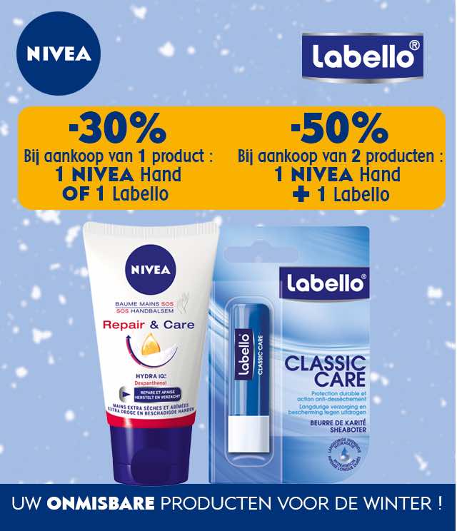 Nivea - Labello -30% of -50% cashback op myShopi
