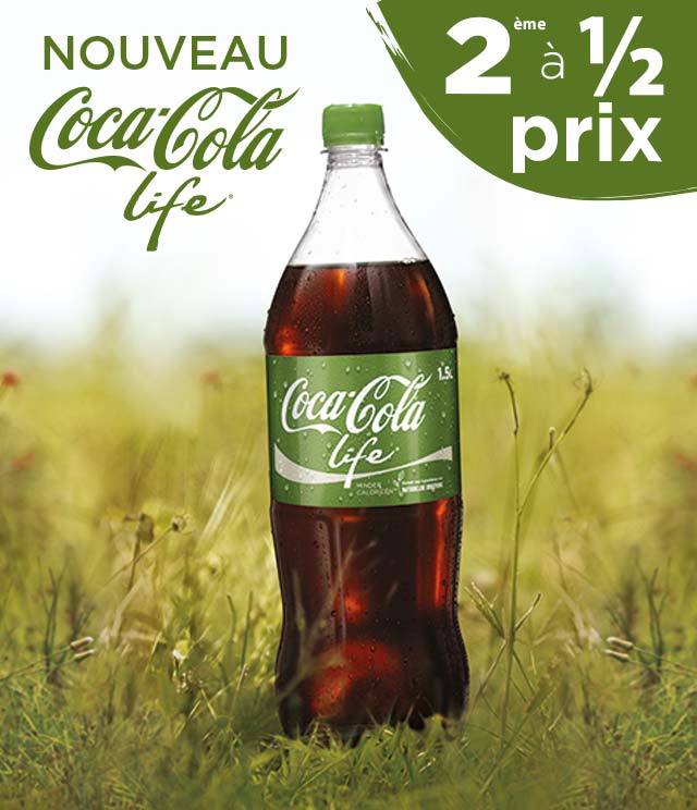 Cashback Coca-Cola Life 2ème à 1/2 prix sur myShopi