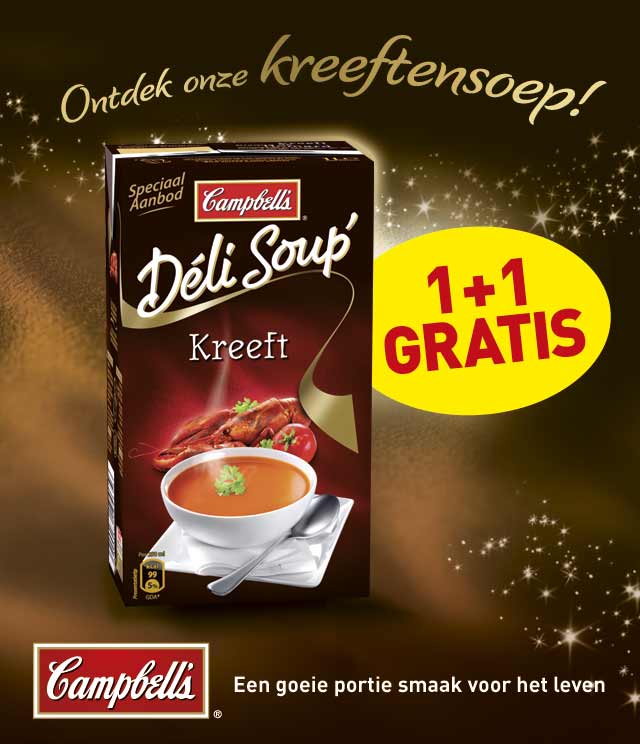 Campbell's DéliSoup 1 + 1 Gratis cashback op myShopi