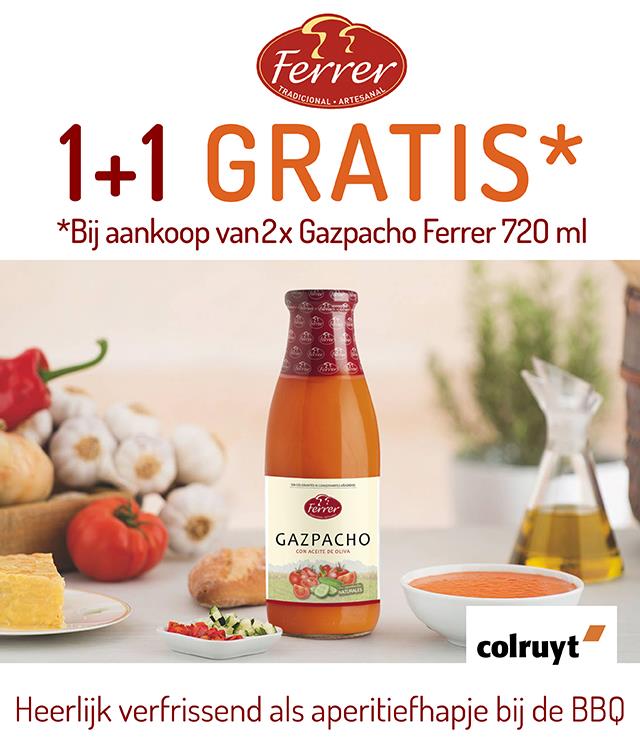Ferrer gazpacho 1+1 gratis cashback op myShopi