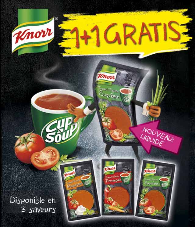 Cashback Knorr Cup a Soup 1 + 1 Gratuit sur myShopi