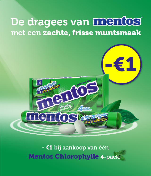 Mentos Chlorophylle 1€ Terugbetaald cashback op myShopi