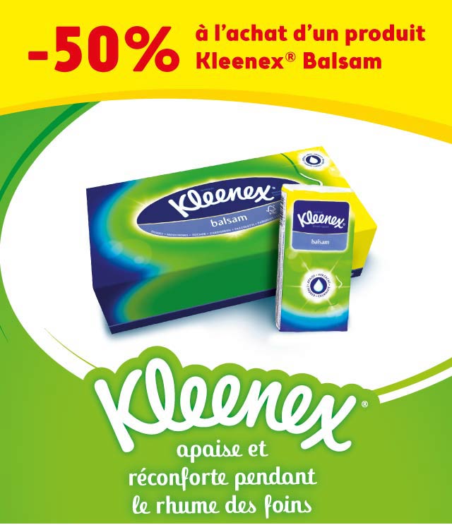 Cashback Kleenex Balsam 50% Remboursé sur myShopi