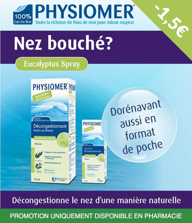 Cashback Physiomer Nez bouché 1,50€ Remboursé sur myShopi