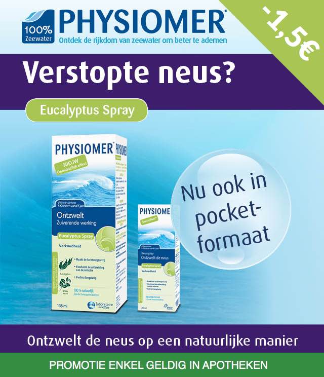 Physiomer Verstopte neus 1,50€ Terugbetaald cashback op myShopi