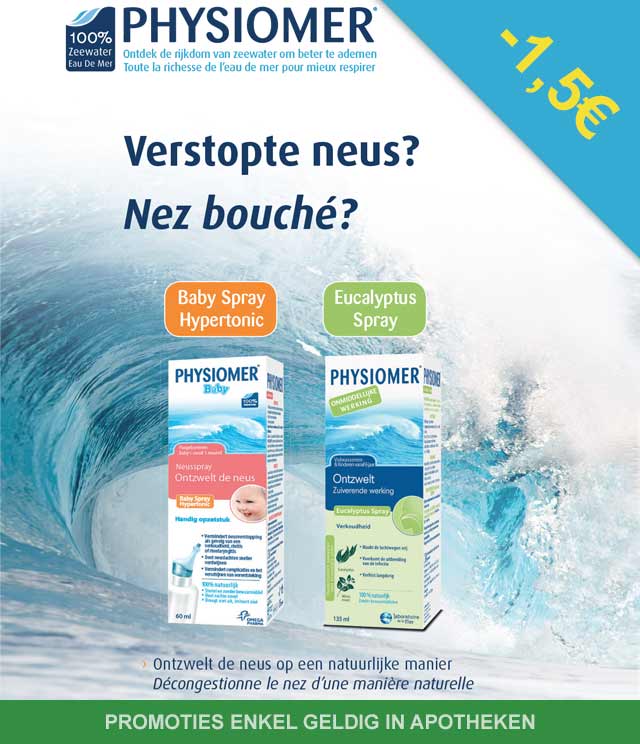 Physiomer - Verstopte neus 1,50€ Terugbetaald cashback op myShopi
