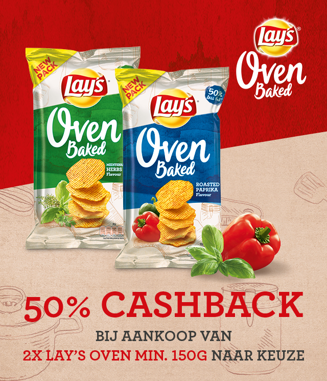 Lay's Oven Potato Chips 50% terugbetaald cashback op myShopi