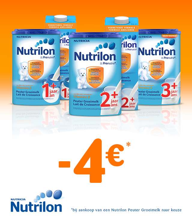 Nutrilon Peuter Groeimelk €4 Terugbetaald cashback op myShopi