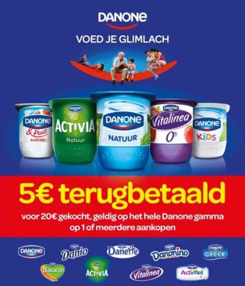 Cashback Action épargne Danone 5€ Remboursés sur myShopi