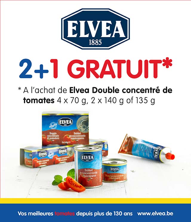 Cashback Elvea double concentré de tomates 2+1 gratuit sur myShopi