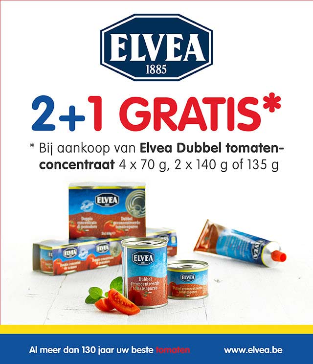 Elvea Dubbel tomatenconcentraat 2+1 gratis cashback op myShopi