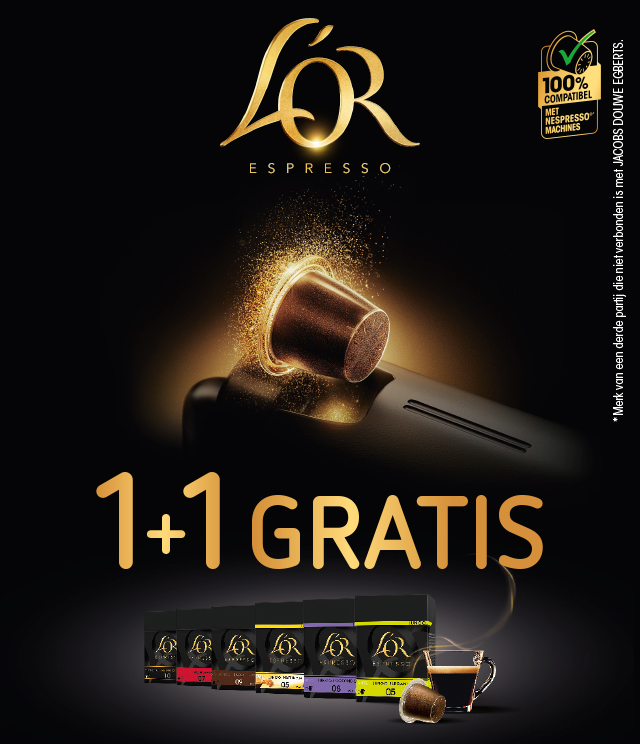 L'OR EspressO 1+1 gratis cashback op myShopi