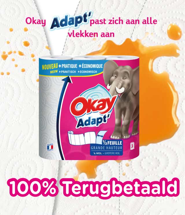 Okay Adapt' Keukenrol 100% Terugbetaald cashback op myShopi