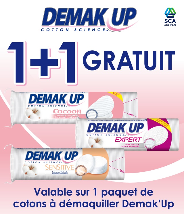 Cashback Demak’Up cotons à démaquiller 1+1 GRATIS sur myShopi