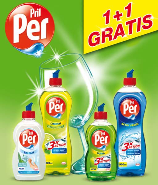 Per afwasmiddel 1 + 1 Gratis cashback op myShopi