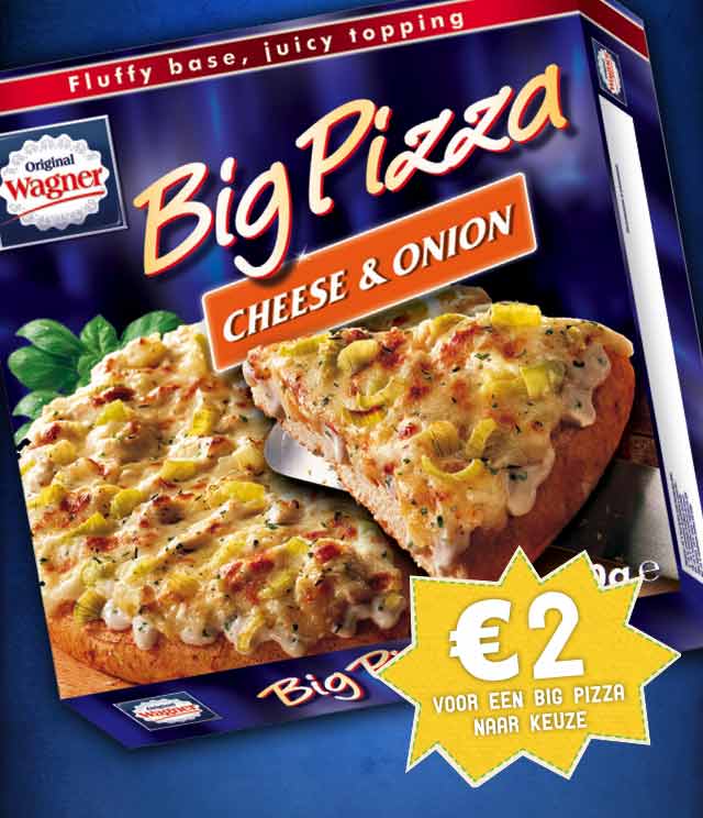 Wagner Big Pizza Uw Big Pizza aan 2€ cashback op myShopi