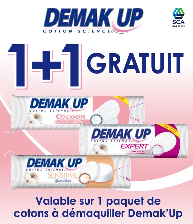 Cashback Demak'Up cotons à démaquiller 1+1 GRATIS sur myShopi