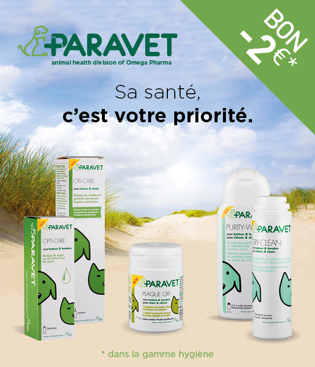 Cashback Paravet - Produits pour animaux 2€ Remboursés sur myShopi
