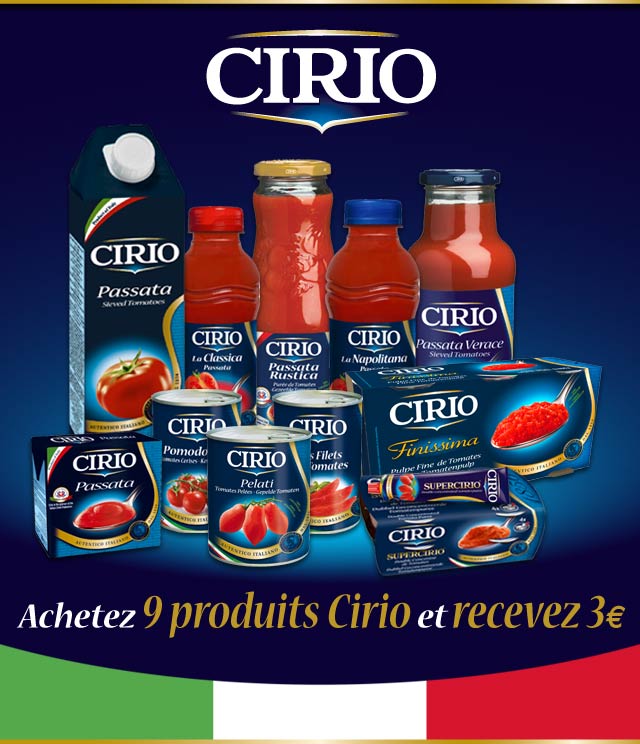 Cashback Action épargne Cirio 3€ Remboursés sur myShopi