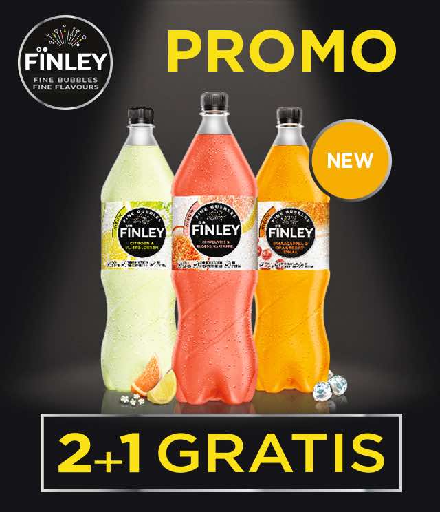 Finley Frisdrank 2+1 Gratis cashback op myShopi