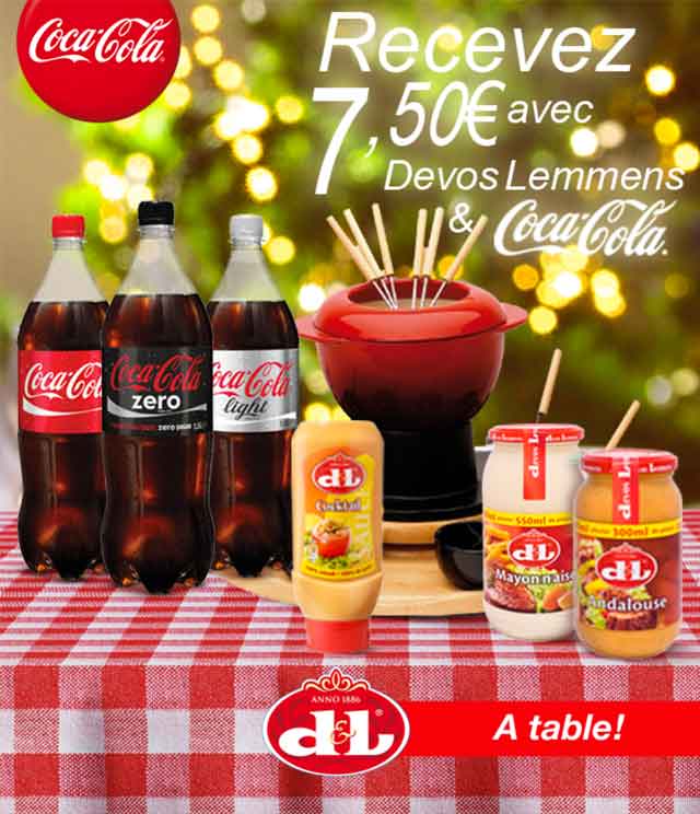 Cashback Coca-Cola & Devos Lemmens 7,50€ Remboursés sur myShopi