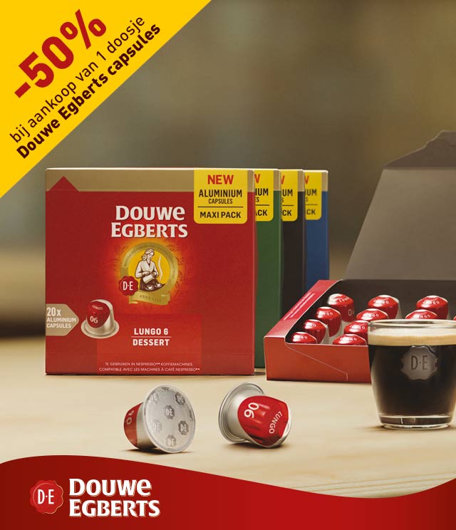 Douwe Egberts capsules 50% terugbetaald cashback op myShopi